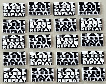 Eat Sleep Rave Repeat kandi beads