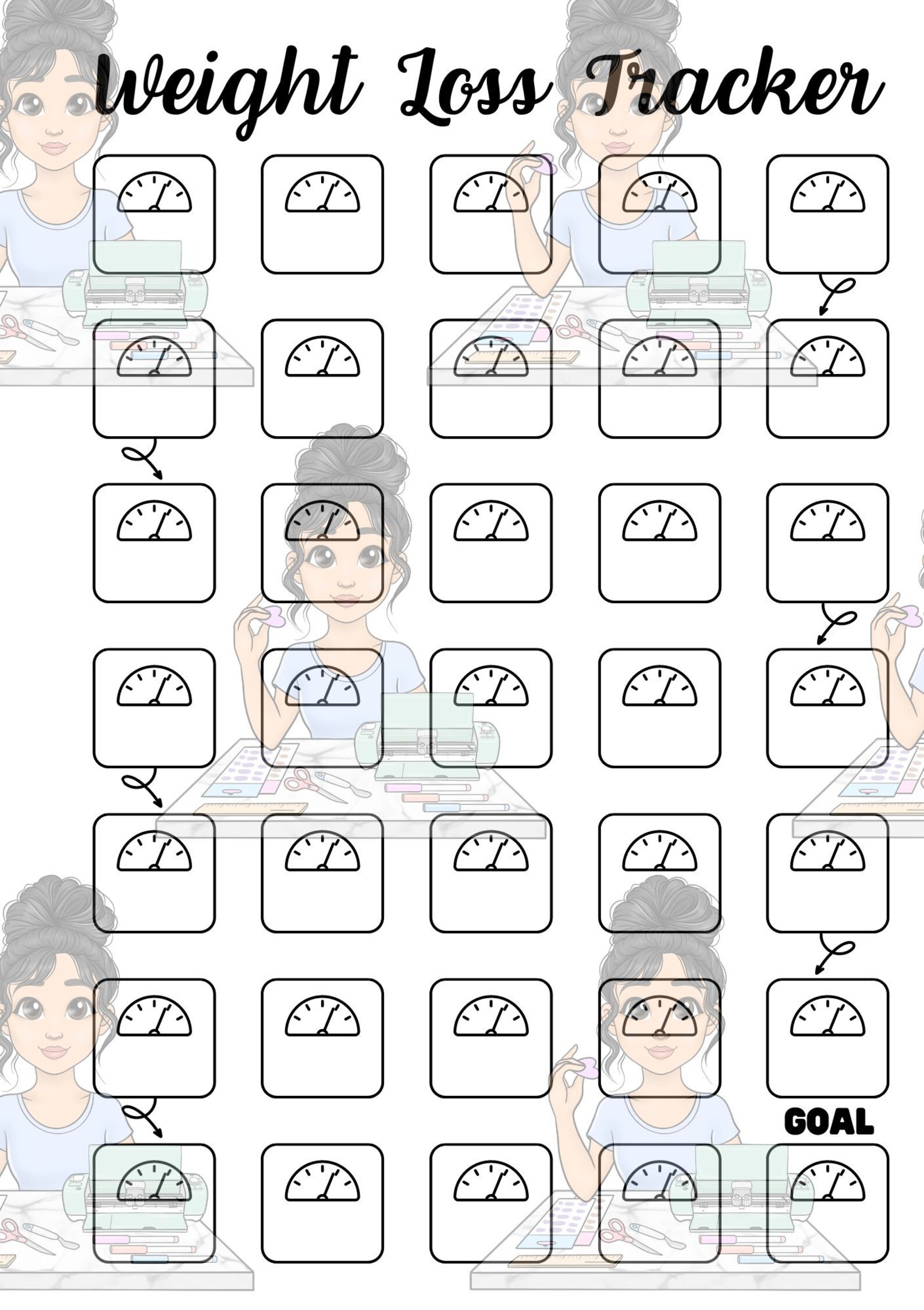 Weight Loss Tracker Planner Printable A5 Bujo Planner - Etsy