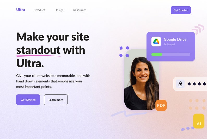 Here's an example of how they can be used in a marketing site.