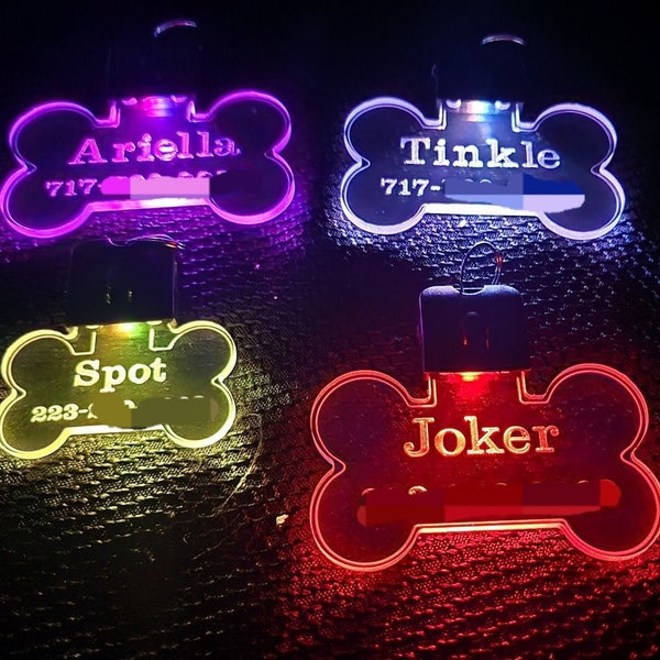 Personalized LED Dog Tag In Different shapes and Sizes