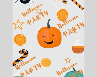 Halloween Candy Bar Wrapper DIGITAL DOWNLOAD - Printable Decorations for Candy Bars, Trick or Treat Candy Bar Labels, Instant Download