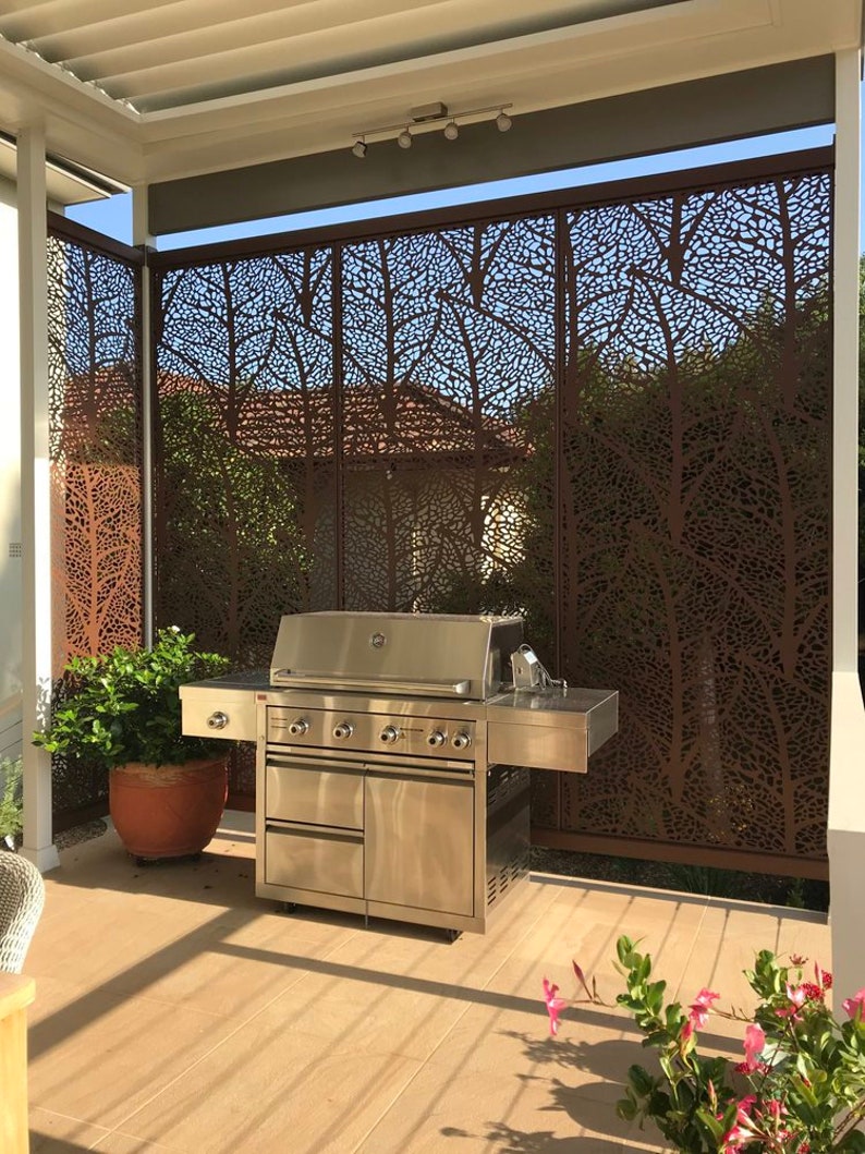 Metal Railing Panel Laser Cut Deck Panel Staircase Etsy