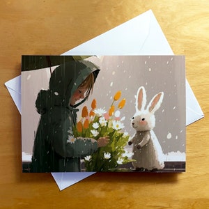 Tarjetas de felicitación de notas en blanco con sobres, lindo hermoso diseño único, temporada 2023 para todas las ocasiones, tarjetas de Pascua de primavera surtidas, para niños