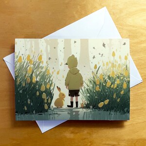 Tarjetas de felicitación de notas en blanco con sobres, lindo hermoso diseño único, temporada 2023 para todas las ocasiones, tarjetas de Pascua de primavera surtidas, para niños