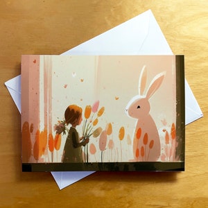 Tarjetas de felicitación de notas en blanco con sobres, lindo hermoso diseño único, temporada 2023 para todas las ocasiones, tarjetas de Pascua de primavera surtidas, para niños