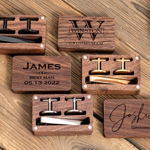 Groomsmen Gifts, Tie Clip Personalized, Wedding Day Groomsmen Cufflinks, Best Man Gift, Custom Engraved Tie Clip Set, Groomsmen Proposal