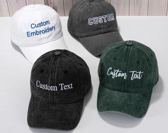 Custom Text Embroidered Hat,Personalized Cap with Name and Logo,Custom Hat,Sorority Hat,Fathers Day Gift,Dad Mom Hat,Vintage Baseball Hat