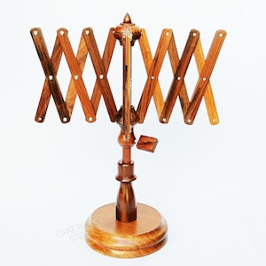 Handmade Antique Wooden Table Top Swift | Umbrella Swift & Wool Winder | Wool String Thread Skein Holder | Wooden Knitting Yarn Swift