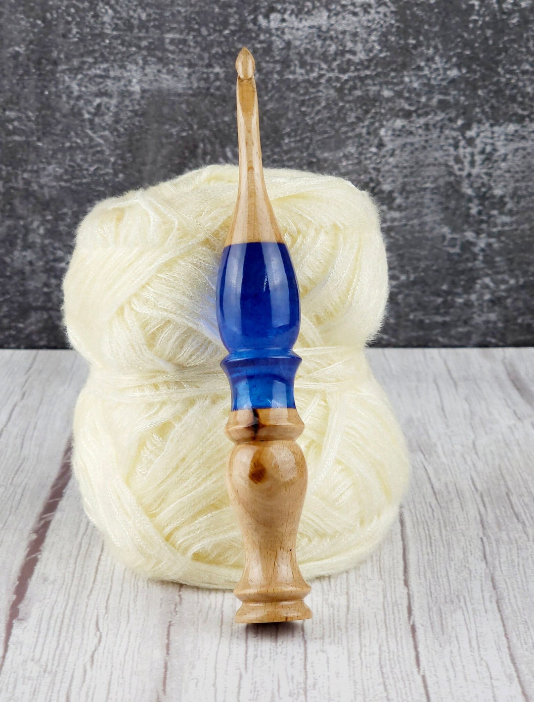 Resin Crochet Hooks Wooden Crochet Hooks for Crocheting Knitting 6 Mm Sizes Available Ergonomic