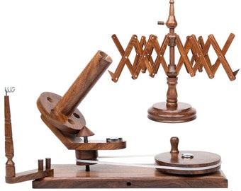 Handmade Rosewood Yarn Winder : Yarn Ball Winder , Yarn Swift , Wooden Yarn Swift and Winder Combo, Crochet Gifts, Christmas Gifts For Mom
