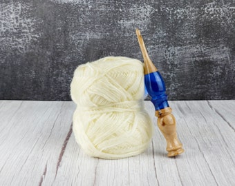Resin Crochet Hooks - Wooden Crochet Hooks for Crocheting Knitting -  6.5 mm Sizes Available - Ergonomic Hand Turned Crochet Hooks - Gifts