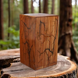 Rosewood Memorial Urn - Remembrance Wooden Large Urn Box, Urn For human Ashes, Wooden Cremation Urn For Adults, Burial Urn Resin Artwork