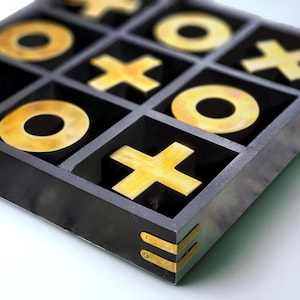 Houten boter en kaas Perfect cadeau voor verjaardag- Tic Tac Toe-spel voor kinderen en familie Bordspellen- Tafelspelletjes Noughts and Crosses-spel