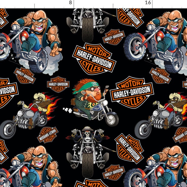Harley Davidson Fabric Etsy