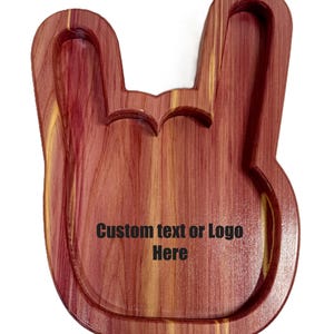 Custom Hand-Carved University of Texas Longhorns Wood Tray - Hook Em Horns Souvenir Rustic Dorm Decor - Horns Up Graduation Gift - Ring Tray