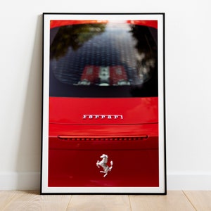 Scuderia Ferrari 458 Italia Rear Logo Poster | Wall Art Print