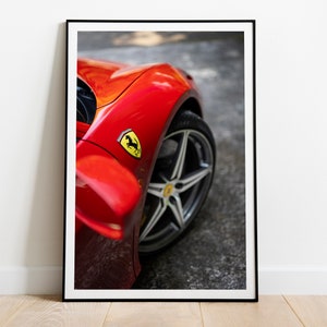 Ferrari 458 Car Poster | Car Art | UnFramed