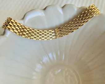 Gold Plated Stainless Steel Chain Bracelet: Thick Link Design