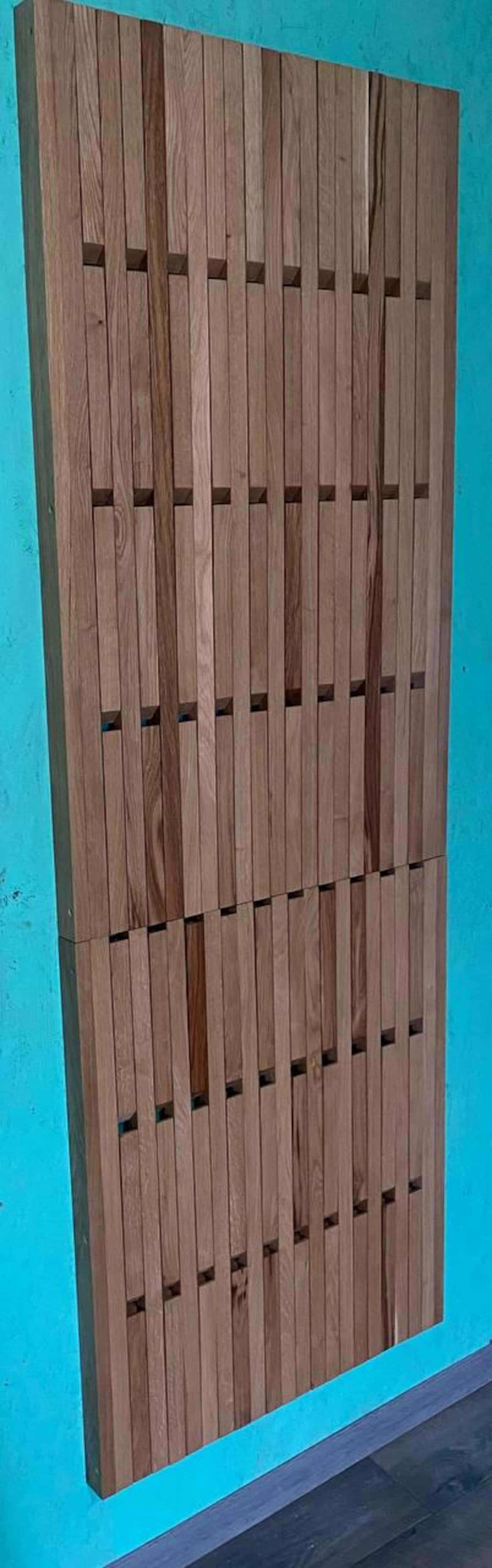 Modular Wall Mounted Coat Rack With Folding Hooks – Solid Oak Entryway ...