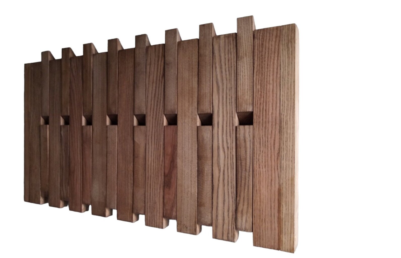 Wall Mount Organizer Piano.natural Wood.double Layer Coat Racks for ...