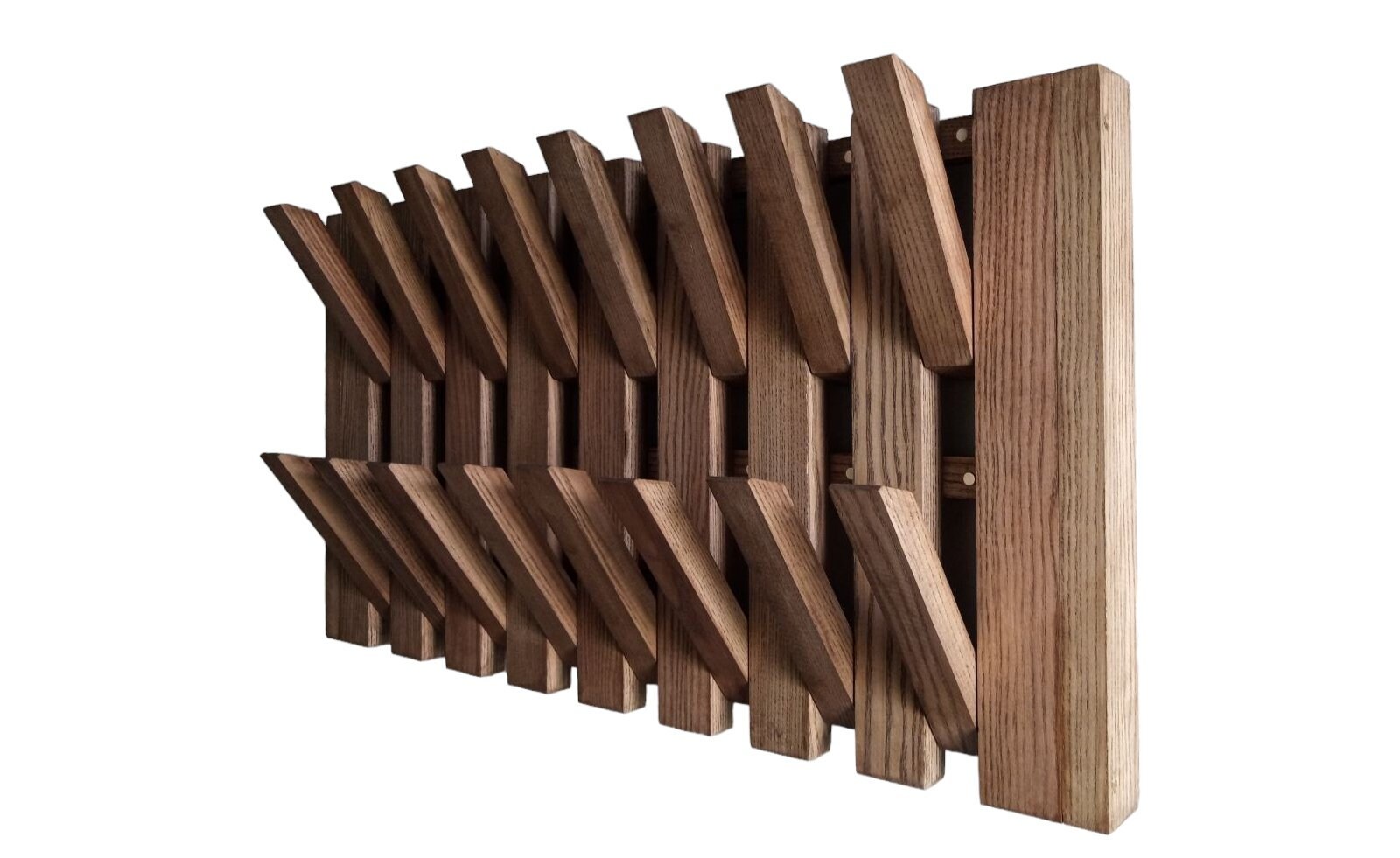 Wall Mount Organizer Piano.natural Wood.double Layer Coat Racks for ...