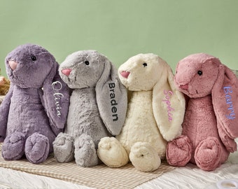 Personalised Embroidered Bunny Rabbit,Custom Bunny Rabbit Plush Toy,Personalized Baby Gift,Custom Bunny Rabbit Plush,Bunny Soft Toy