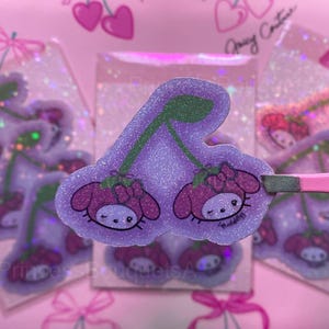 Lafresitakitty stawberry mini Glitter Stickers / Laptop sticker / kawaii Aufkleber / Soft Girl Era decor sticker