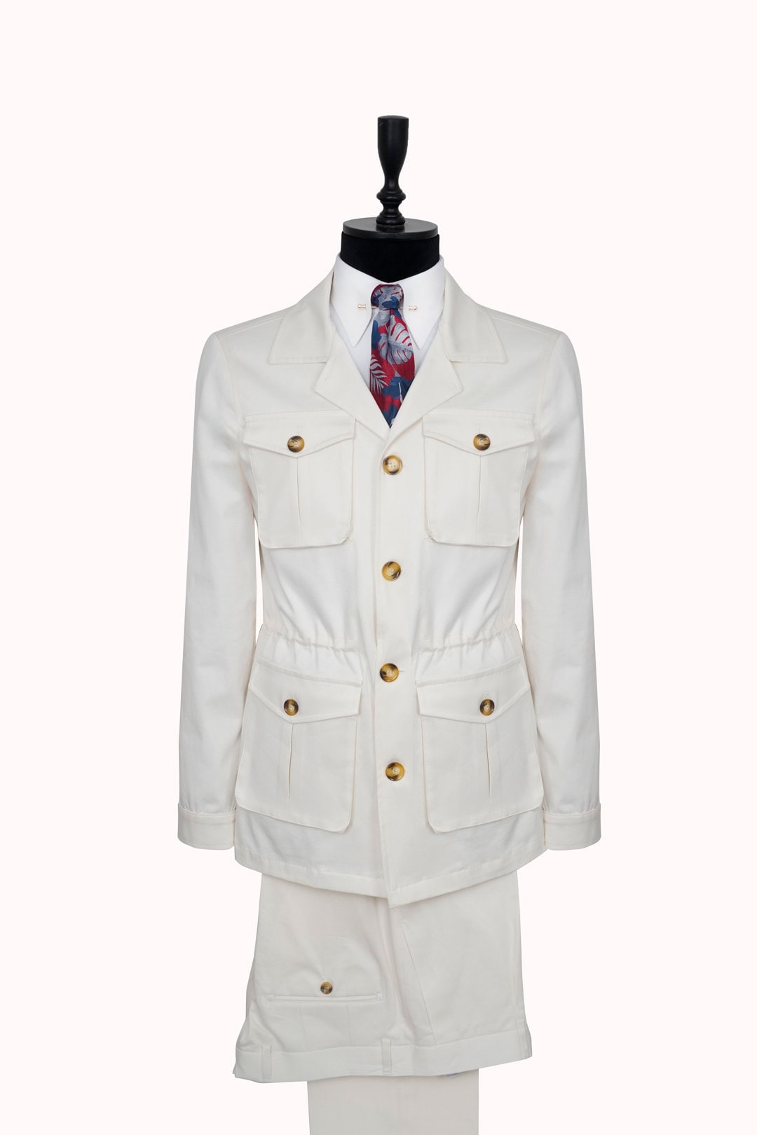 Mens white safari jacket best sale