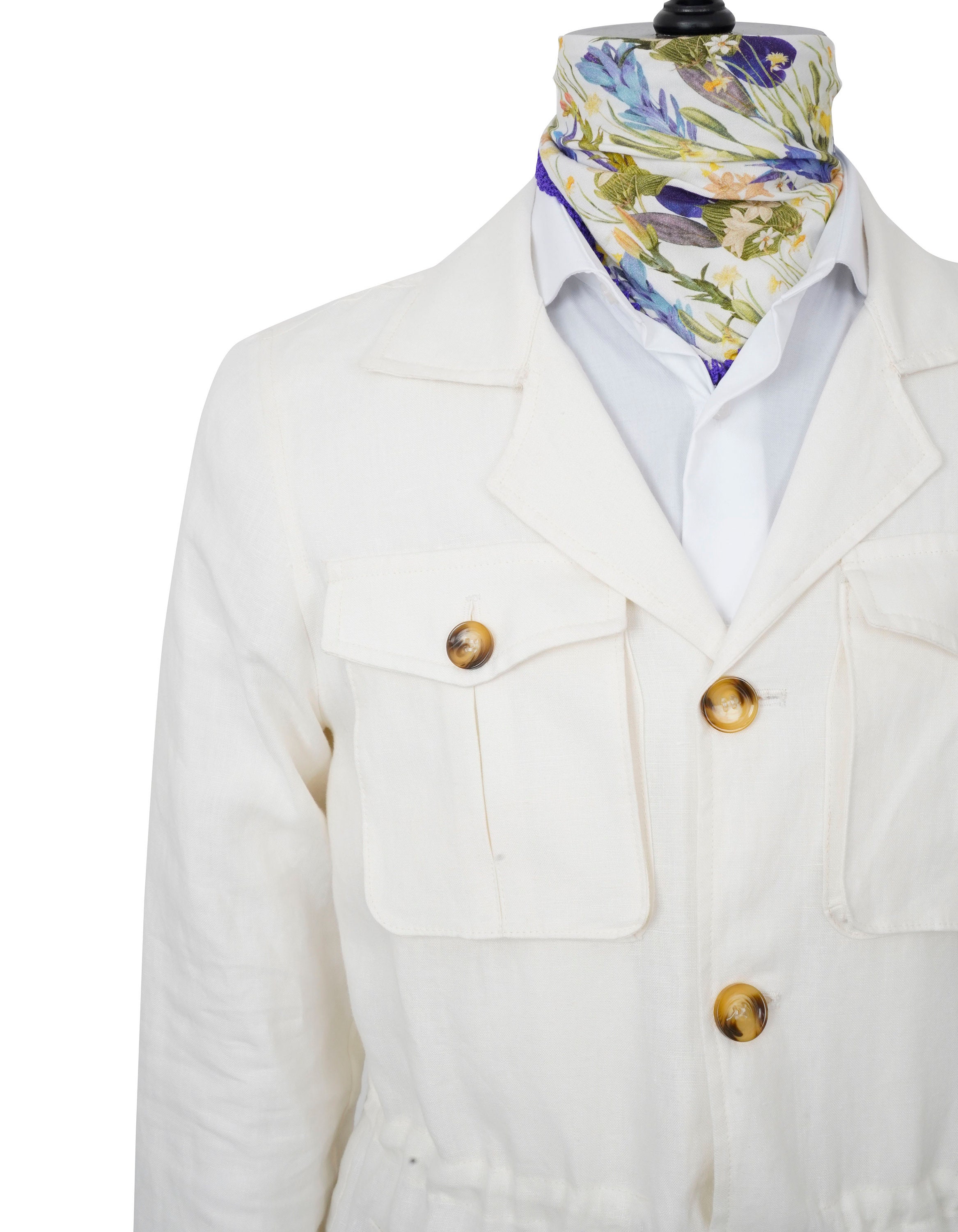 Safari Jacket Forrest Green Linen
