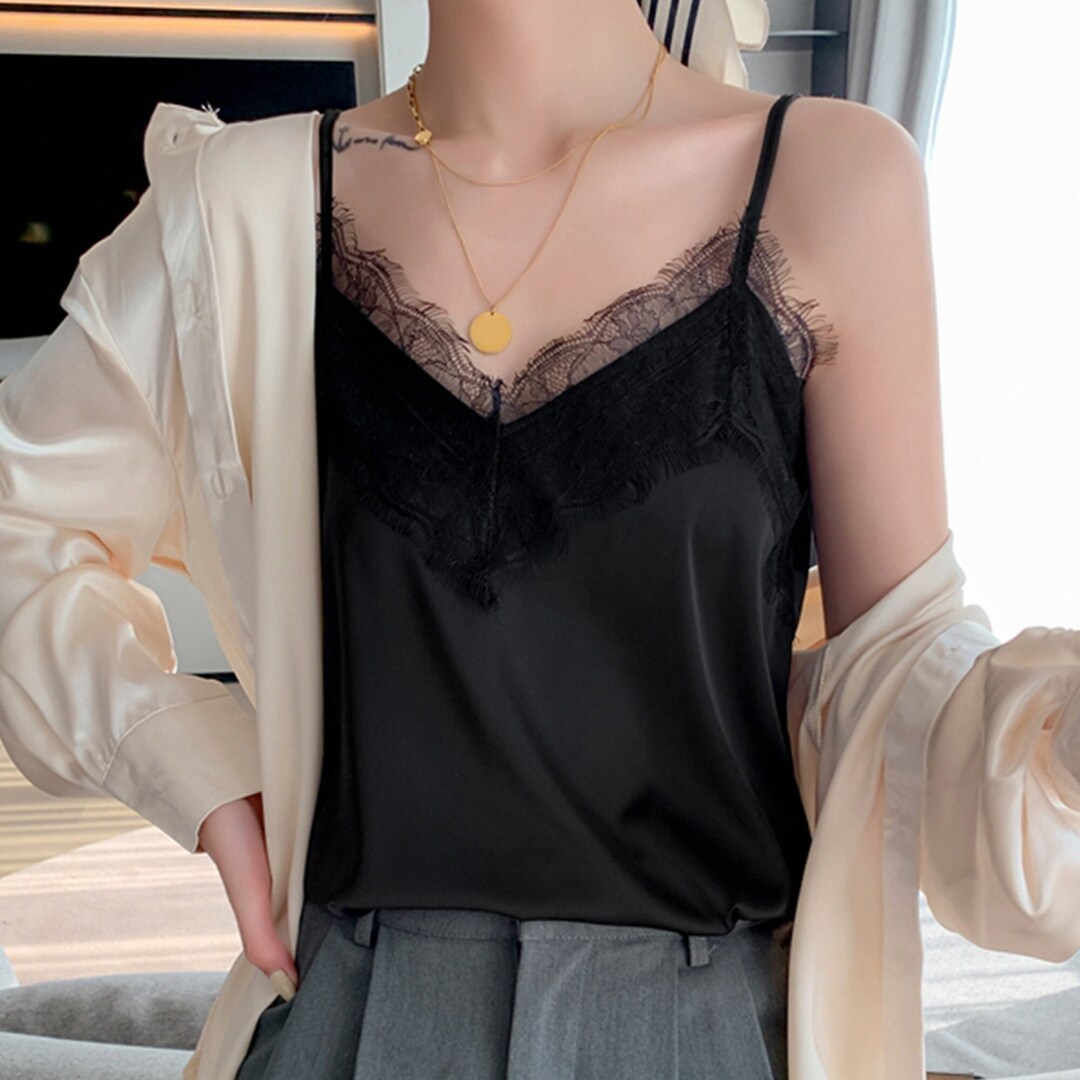 Women's Lace Camisole Ice Silk Camisole Christmas Gift - Etsy UK