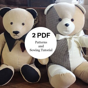 🐻 How to Sew a Beginners Keepsake Memory Bear Plush Stuffed Animal!  Printable PDF Sewing Pattern! 