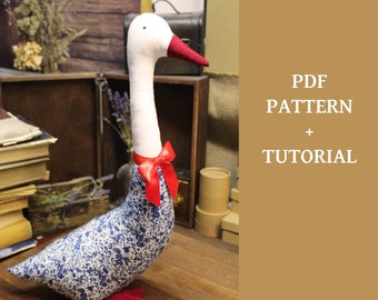 18" Stoffgans Schnittmuster: Stofftier-Anleitung (PDF Download)