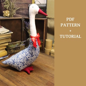 Stuffed Soft Toy Goose 18" Simplicity Pattern PDF Sewing Pattern Tutorial Pattern Soft Toy Instant Download Simple Stuffed Animal Pattern