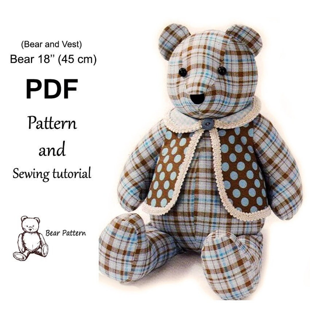 Free Sewing pattern: Memory bear from baby clothes – Sewing