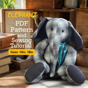 Memory Elephant Sewing Pattern: Keepsake Bear Tutorial (PDF Pattern)