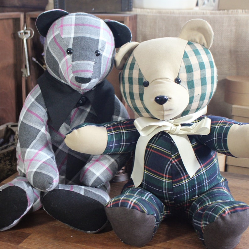 Two Memory Bear Patterns Easy Sewing Pattern Simple Bear Pattern Sewing Pattern PDF Teddy Bear Pattern Keepsake Bear PDF Pattern Pattern Toy image 2