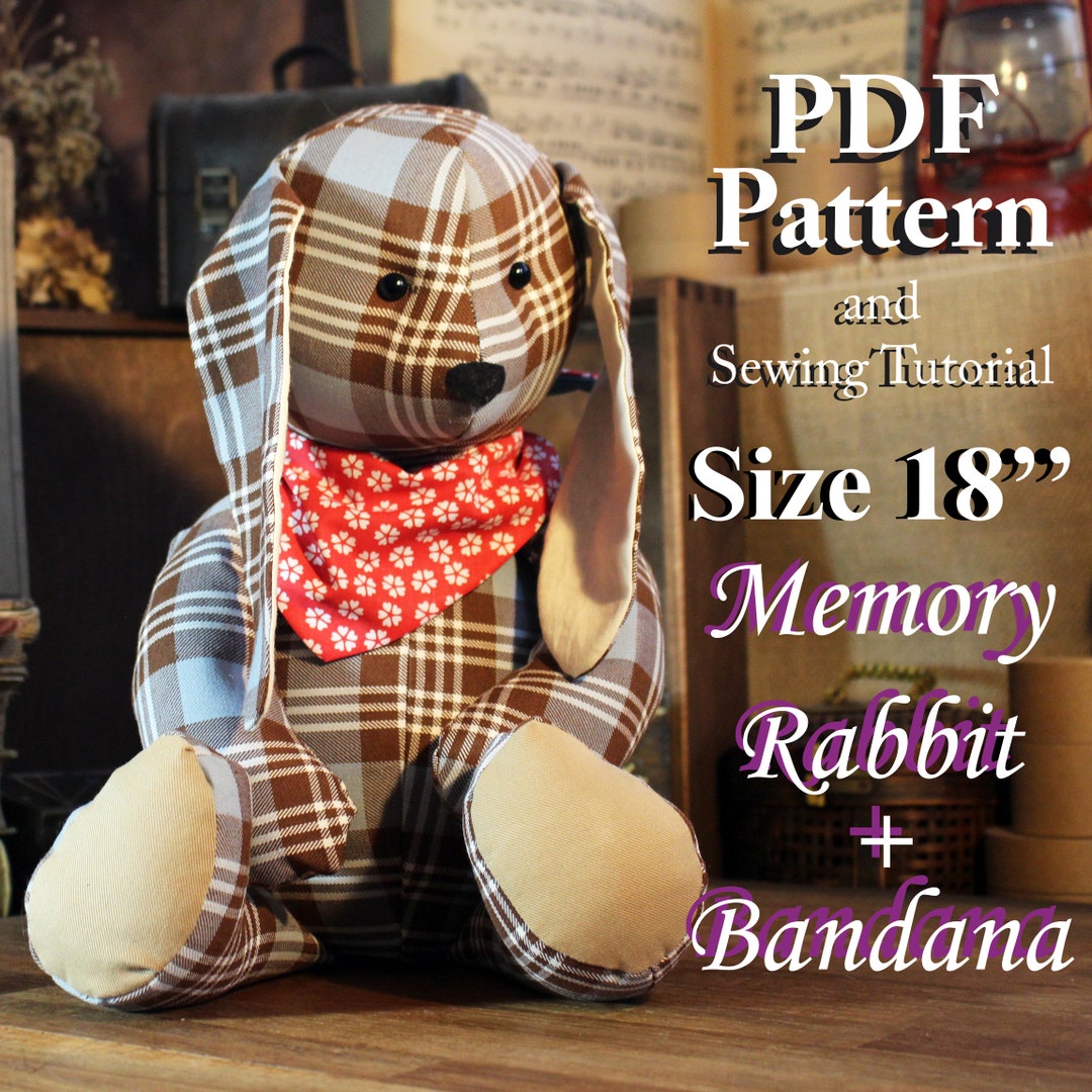 Rabbit Pattern 18'' Big Bunny Cute Bunny Stuffed Animal Rabbit PDF ...