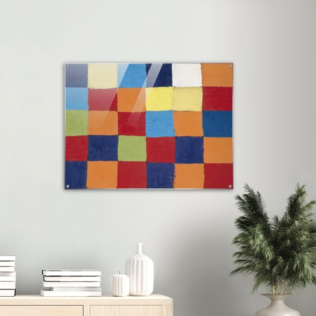 Paul Klee qu1 Color Chartpaul Klee Wall Art Klee Glass Print Tempered