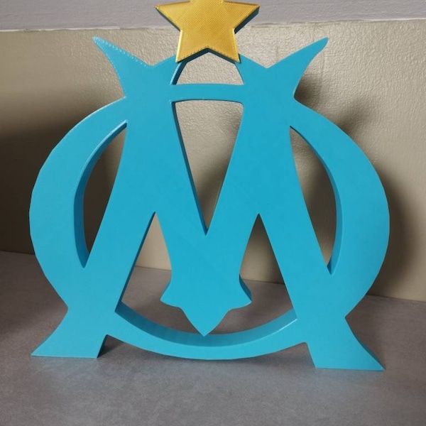 Objet décoratif logo OM Olympique de Marseille avec ou sans prénom personnalisé