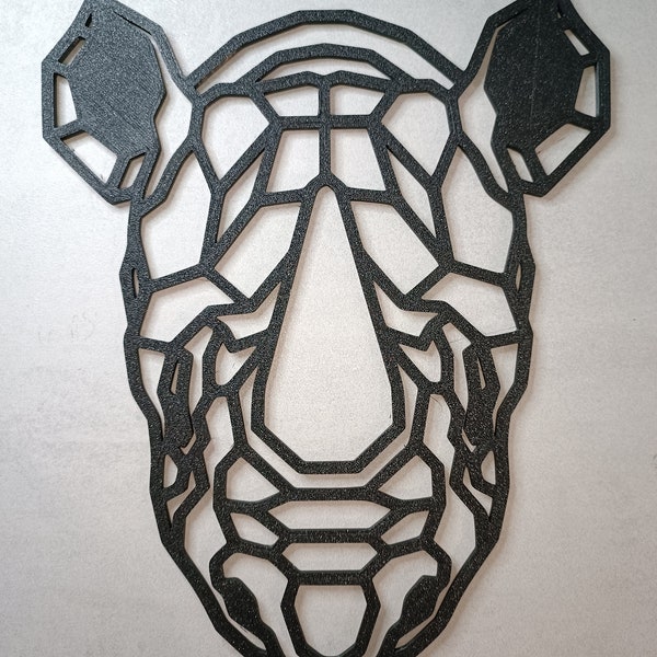 Décoration murale Origami géométrie Rhinocéros