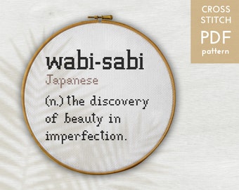 Wabi Sabi Definition Korsstygnsmönster: Boho Heminredning (PDF-mönster)