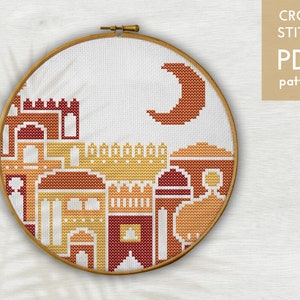 Arabische Stickmuster zum sofortigen Download, Stickvorlage für Anfänger, handgemachte gemütliche Dekoration
