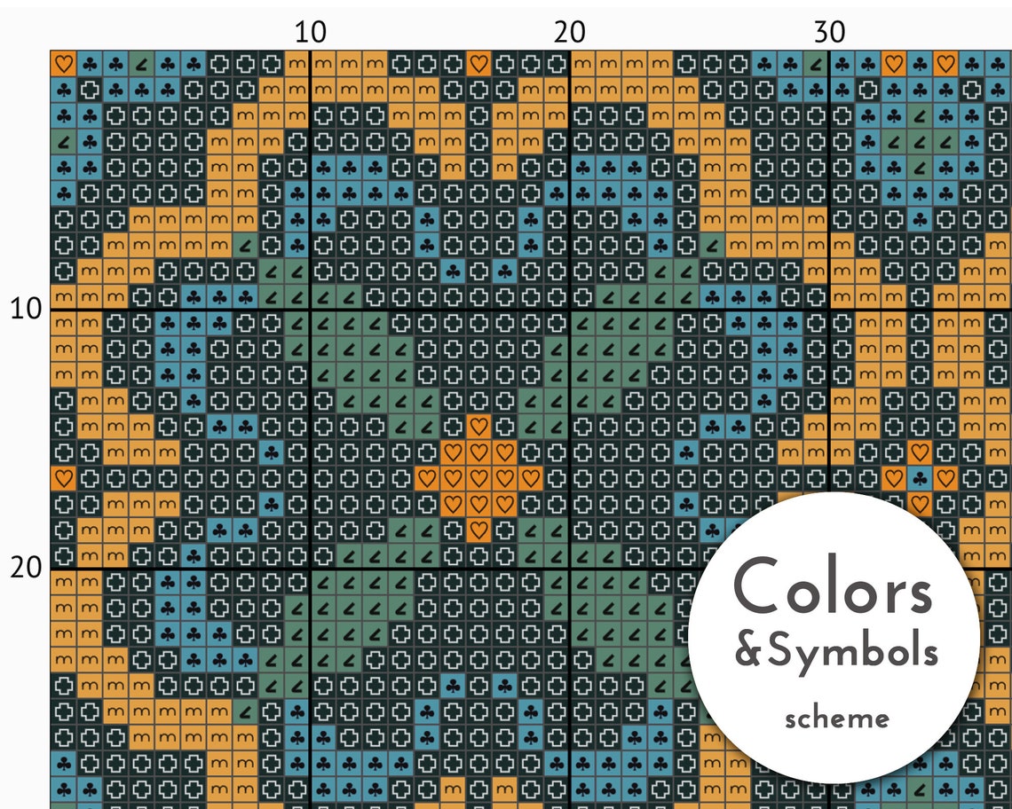 Tile Cross Stitch Digital Pattern PDF for Instant Download - Etsy