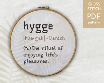 Hygge korsstygnsmönster: Boho heminredning (PDF-nedladdning)