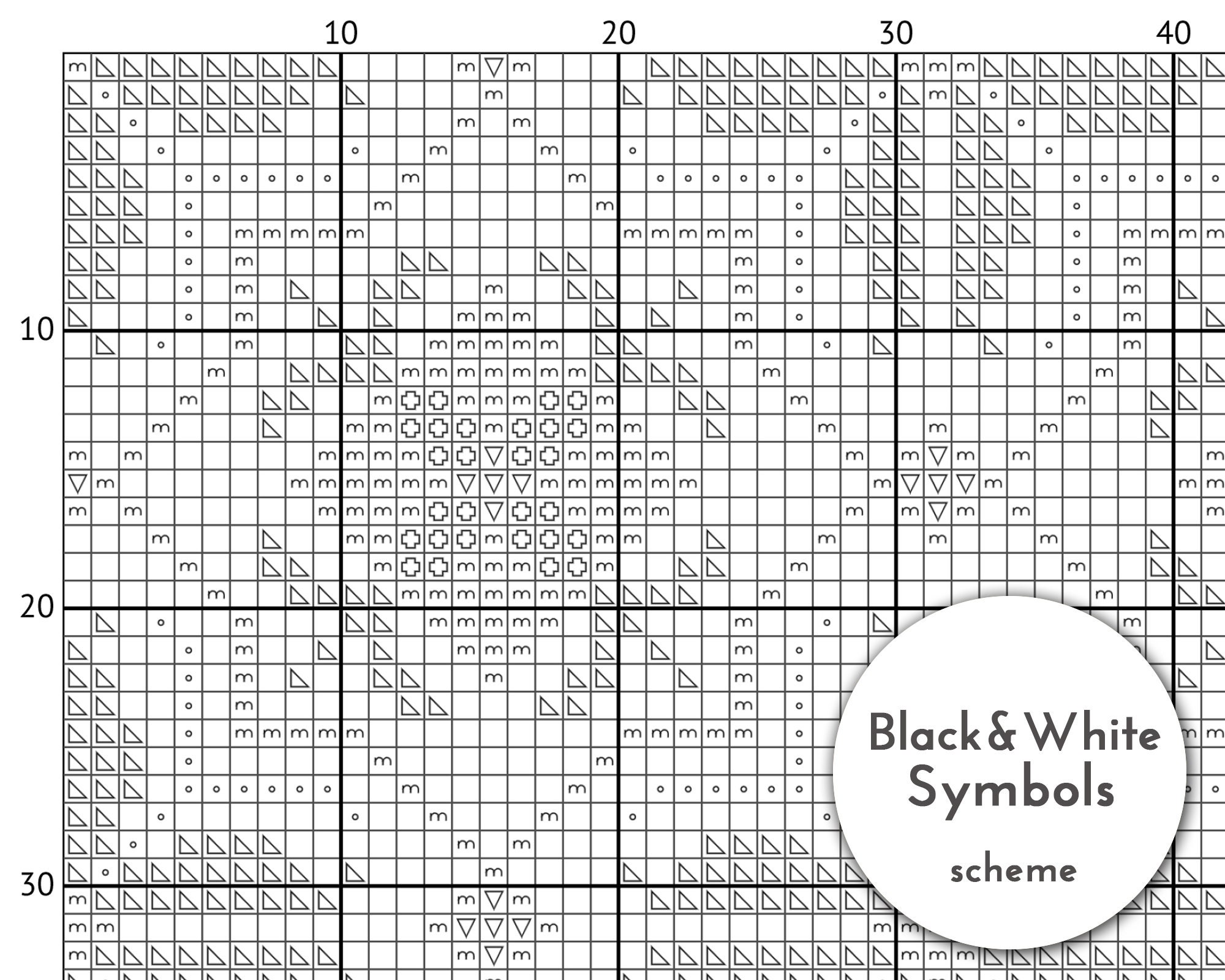 Tile Stitching Pattern Modern Tile Cross Stitch Chart for Instant Download, Tile Pattern Pdf ...