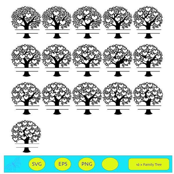 Family Tree  svg / eps / png , 16 family tree tree of life svg
