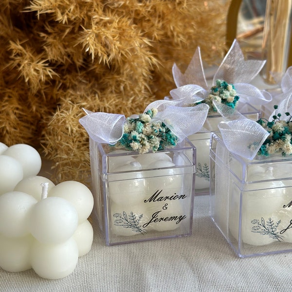 Custom Bubble Candle - Personalized Wedding, Birthday, and Event Favor. Handcrafted Keepsake for Unforgettable Moments