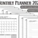 Monthly Planner Printable Colorful Planner A5 A4 Letter Half - Etsy