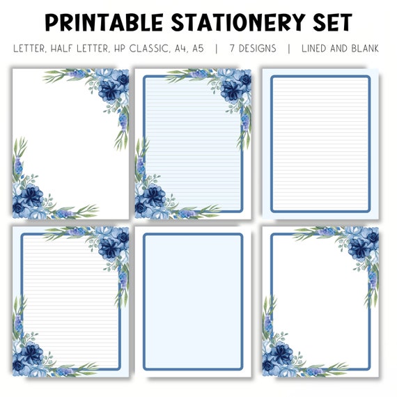 Lined Parchment 50 Pcs Lined Writing Stationery Paper, Unique Pretty Martinique Stationary Paper