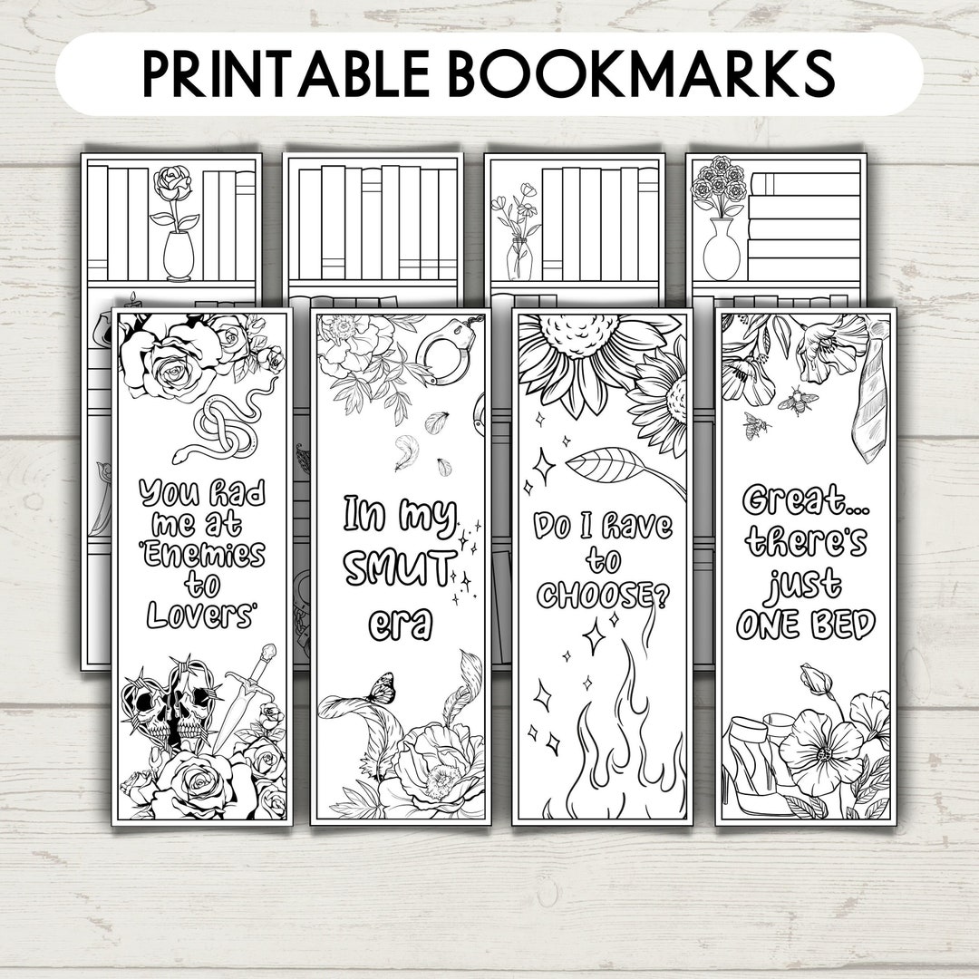 Printable Bookmarks, Bookshelf Reading Tracker, Coloring Bookmarks ...
